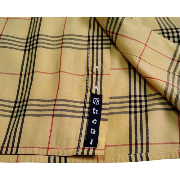 Karl Kani Vintage Yellow and Black with Red Casual Button Down Shirt, 2X - Picture 10 of 16